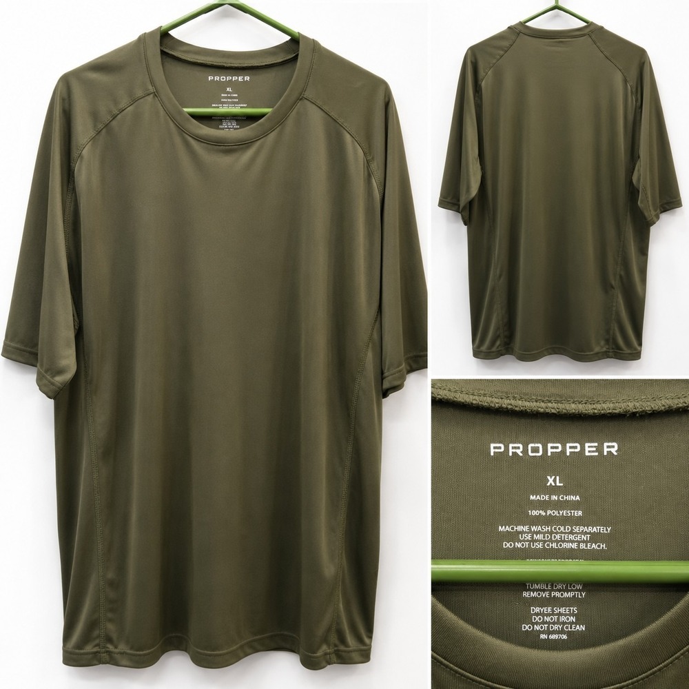 Propper Performance T-Shirt Men's XL Olive Green Tactical Short Sleeve Polyester